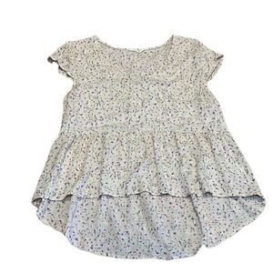 Floral Peplum Top, longer back